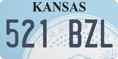 KS license plate 521BZL