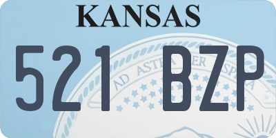 KS license plate 521BZP
