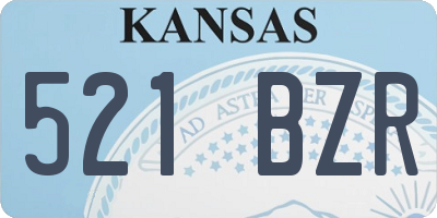 KS license plate 521BZR
