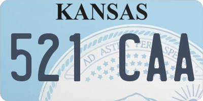 KS license plate 521CAA
