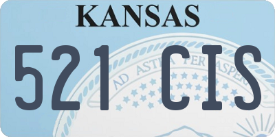 KS license plate 521CIS