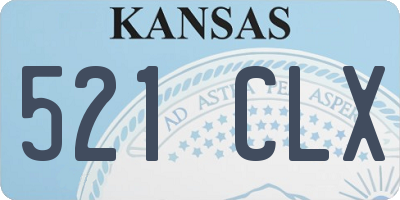 KS license plate 521CLX