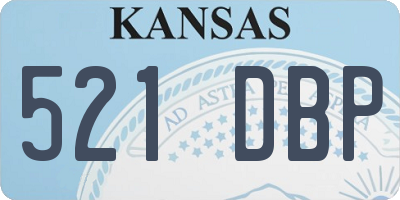 KS license plate 521DBP
