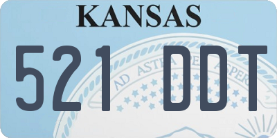 KS license plate 521DDT