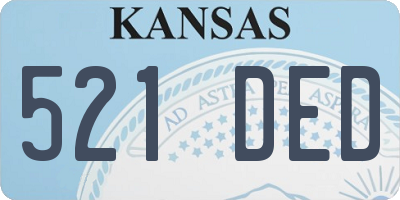 KS license plate 521DED