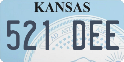 KS license plate 521DEE