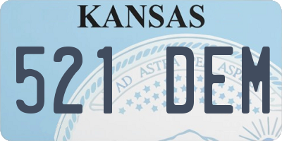 KS license plate 521DEM