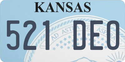 KS license plate 521DEO