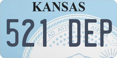 KS license plate 521DEP