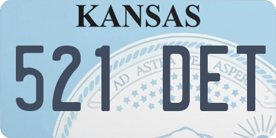 KS license plate 521DET
