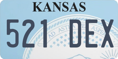 KS license plate 521DEX