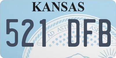KS license plate 521DFB