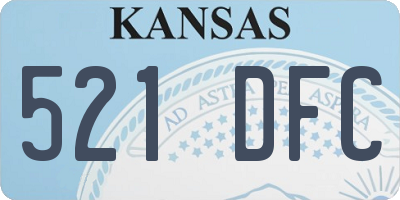 KS license plate 521DFC