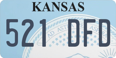 KS license plate 521DFD