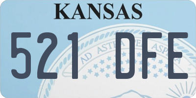 KS license plate 521DFE