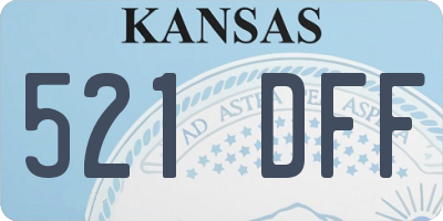 KS license plate 521DFF