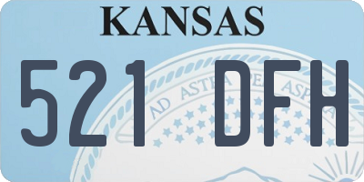 KS license plate 521DFH