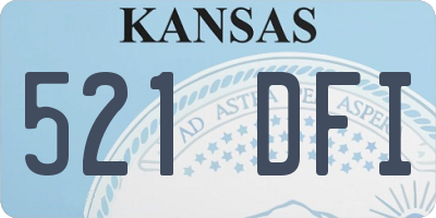 KS license plate 521DFI
