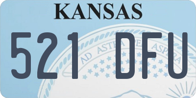 KS license plate 521DFU