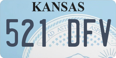 KS license plate 521DFV