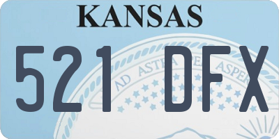 KS license plate 521DFX