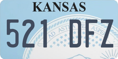 KS license plate 521DFZ