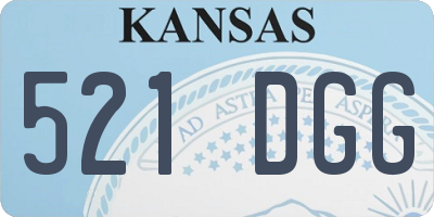 KS license plate 521DGG