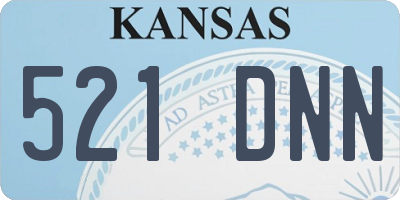 KS license plate 521DNN