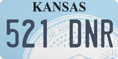 KS license plate 521DNR