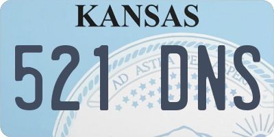 KS license plate 521DNS