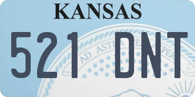 KS license plate 521DNT