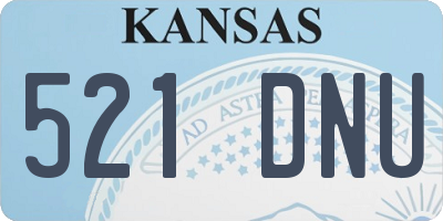 KS license plate 521DNU
