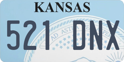 KS license plate 521DNX