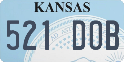 KS license plate 521DOB