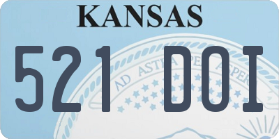 KS license plate 521DOI