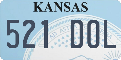 KS license plate 521DOL