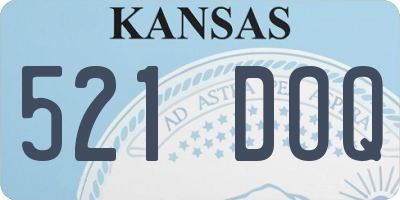 KS license plate 521DOQ