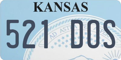 KS license plate 521DOS