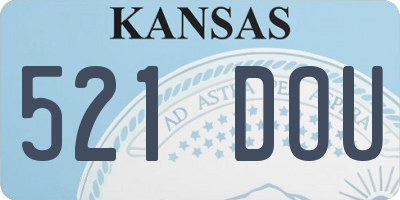 KS license plate 521DOU