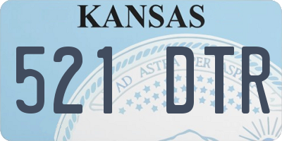 KS license plate 521DTR