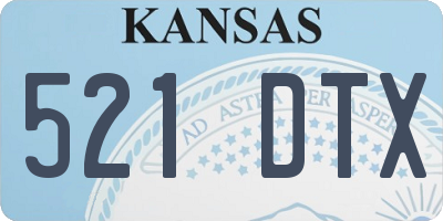 KS license plate 521DTX