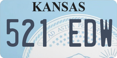 KS license plate 521EDW