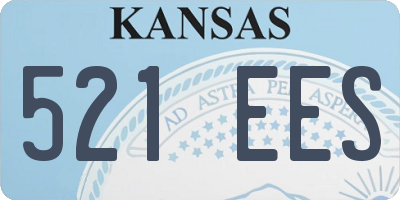 KS license plate 521EES