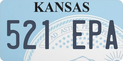 KS license plate 521EPA
