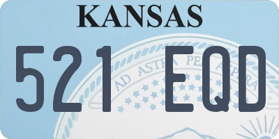 KS license plate 521EQD