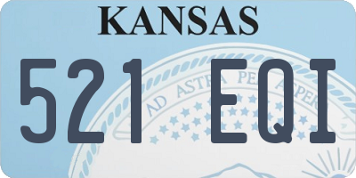 KS license plate 521EQI