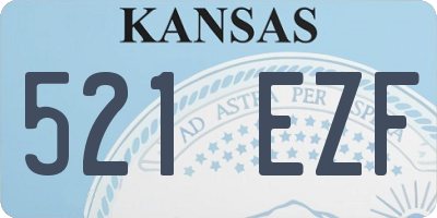 KS license plate 521EZF
