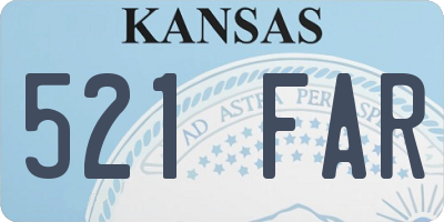 KS license plate 521FAR