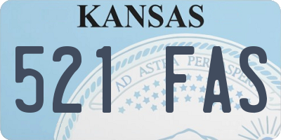 KS license plate 521FAS