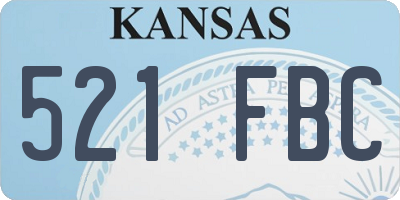 KS license plate 521FBC